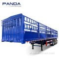 البضائع السائبة 60T 3axle fence نصف شاحنة مقطورة